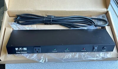 NEW EATON SGXRM19B Rackmount Surge Protector Power Strip 9 Outlet 15 Amp 120V - Image 1 of 4