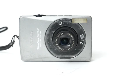 Canon PowerShot SD750 Digital ELPH 7.1 MP Camera Silver - READ PLEASE!!! - Image 1 of 4