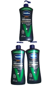 Vaseline Men Fast Absorbing 3-in-1 Face, Hands & Body Lotion 20.3oz - Pack of 3 - Picture 1 of 2
