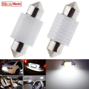 Pair 31mm 32mm LED Car Interior Festoon Dome Map License Plate Trunk Door Lights - Picture 1 of 7