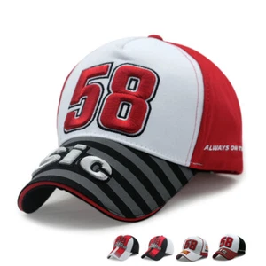 MOTO GP 58 Motocicleta Marco Simoncelli Gorra de Béisbol Hombres Gorra de Carreras Deportes al Aire Libre - Imagen 1 de 9