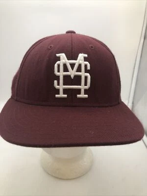Mississippi State Bulldogs hat, Fitted cap maroon By Adidas Size 7 1/8 - Image 1 of 4
