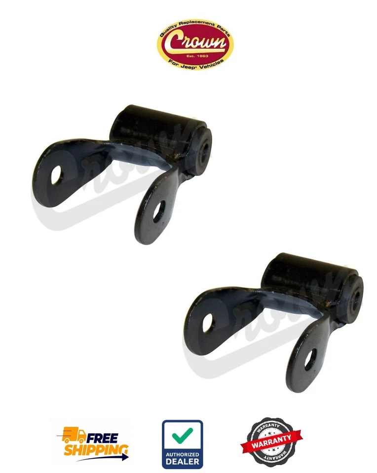 Новый оригинальный комплект из 2 задних кронштейнов листовой пружины 52000507 подходит для 84-01 Jeep Cherokee - Изображение 1 из 1