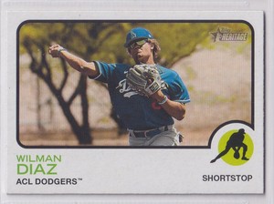 Wilman Diaz 2022 Topps Heritage Minors #219 High Number SP b |121