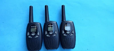 3Pc Retevis RT628 Kids Walkie Talkies 22 Channel FRS Uhf FRS 2 Way, Black - Image 1 of 4