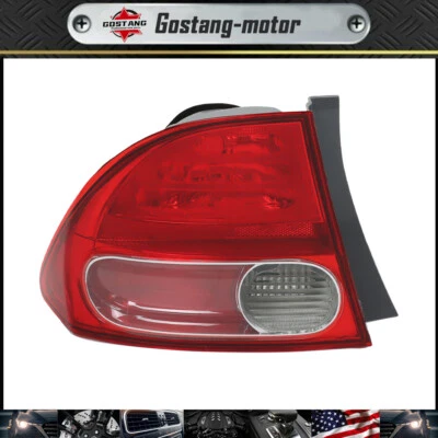 Conjunto de luces traseras halógenas laterales traseras del conductor izquierdo aptas para Honda Civic 2006-2008 Foto 1 de 4