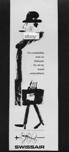 SWISSAIR ICH BIN KOMPLETT VERKAUFT AUF SWISSAIR FÜR ALLE MEINE REISEN ÜBERALL 1963 AD  - Bild 1 von 1