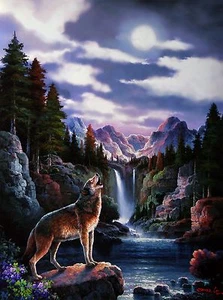 James Lee, "Wolf Moon", stampa digitale - edizione aperta, formato immagine 40"h x 30"w - Foto 1 di 1
