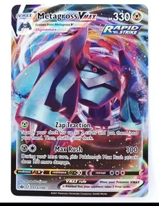 Tarjeta Pokémon Metagross VMAX 113/198 - Chilling Reign - Ultra Rara Holo Foil Casi Nueva+ - Imagen 1 de 2