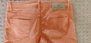 Mossimo Dutti Skinny Fit Pants Zip Ankle Size 6 Orange Pink - Picture 1 of 7