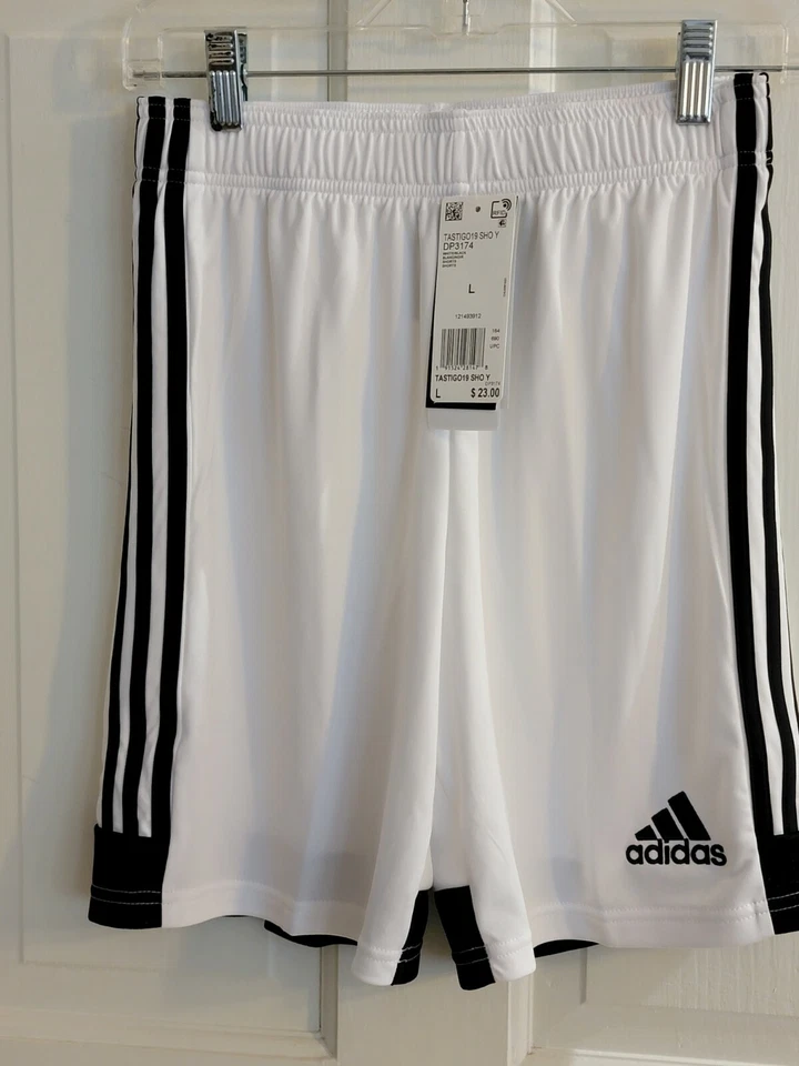 Adidas Climate TASTIGO19 SHO Y DP3174 White /Black - Size YOUTH MEDIUM
