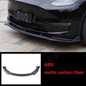 ABS Front Bumper Lip Body Spoiler Four color 3PCS For Tesla Model Y 2020-2022 - Picture 1 of 13