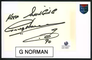 GREG NORMAN autograph cut | Golf Star - signed - Picture 1 of 1
