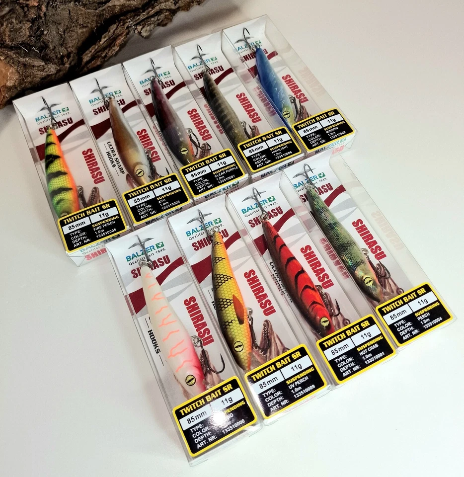 Balzer Shirasu Twitchbait SR 8,5cm 11g Suspending 9 Farben Albino Perch Crab Ayu - Bild 1 von 1