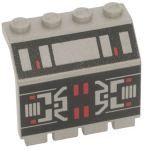 Lego Teil 2582p86 OldGrau Scharnierplatte 2 x 4 x 31⁄3 mit MTron Muster - Bild 1 von 2