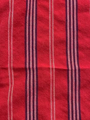 Rupa Gypsy SHUKAS Red Striped Blanket Cloth Wrap Sarong KENYA - Image 1 of 4