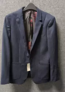 Asos Slim Fit Blazer in 100% Wool Navy Size 38R LN052 HH 10 - Picture 1 of 6