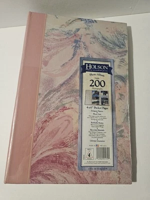 Álbum de fotos vintage de los 80 4x6 mármol rosa cottagecore contiene 200 fotos nuevo en paquete EE. UU. Foto 1 de 4
