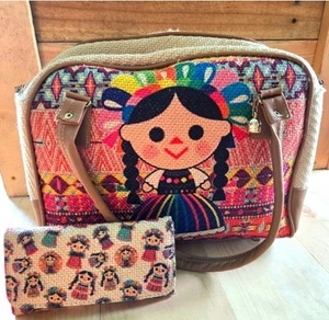 Mexican Handmade Knit Purse With Wallet - Picture 1 of 5