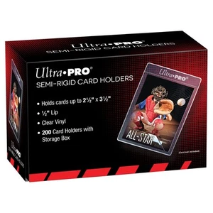 Ultra Pro Semi-Rigid 1/2" Lip Sleeves 200ct - Picture 1 of 3
