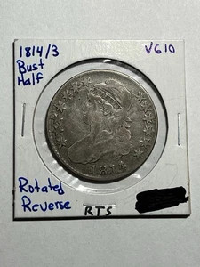 1814/3 Capped Bust Half Dollar Nice F+ Better Date 50C - Picture 1 of 5