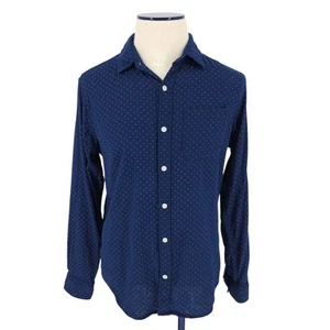 GAP Standard Fit Shirt Blue Dobby Long Sleeve Button Up Collared Mens Medium - Picture 1 of 9