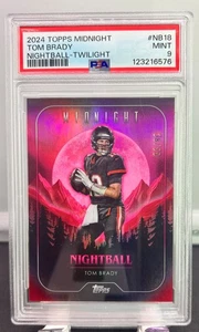 2024 Topps Midnight Tom Brady Nightball Twilight 38/99 #NB-18 PSA 9 - Foto 1 di 3