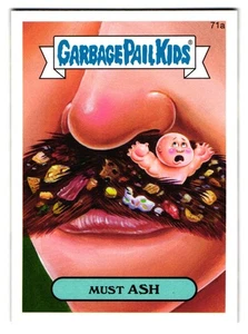 Must Ash 2014 Garbage Pail Kids Mustache Parody Sticker - Picture 1 of 2