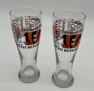 NFL Cincinnati Bengals - 12oz Pilsner Glass,  (Set of 2) - Picture 1 of 2