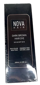 Nova Dark Brown Hair Dye Shampoo 6.76floz, Rich Color, Non-Toxic, EXP 09/2027 E6 - Picture 1 of 5