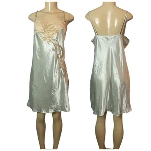 Camicia da notte vintage Natori Classics / Bergdorf Goodman ricamata slip taglia large - Foto 1 di 10