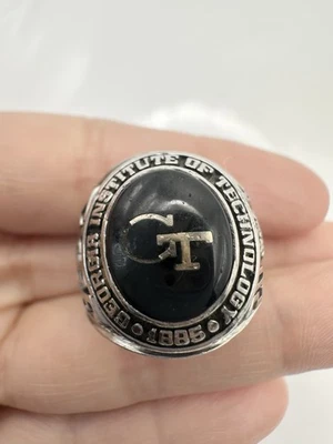 Anel Georgia Technology Class metal não testado tamanho 8 marcado BAL CEL - Imagem 1 de 4