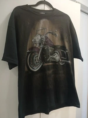 Harley Davidson vintage años 90 estilo aerografiado rara puntada única. Foto 1 de 4