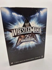 WWE WRESTLEMANIA 25TH ANNIVERSARY 3-DISC DVD BOXSET WITH HARCOVER BOOK 2009 T4 - Foto 1 di 13