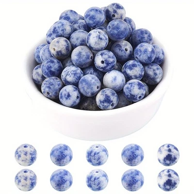 1box about 94pcs Beads Strands Frosted Round 8mm Hole: 1mm about 47pcs/strand - Image 1 of 4