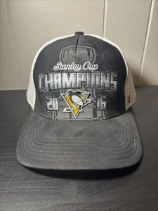 Pittsburgh penguins Hockey 2016 Stanley Cup Champions Hat Cap Mesh Snap Back 47 - Picture 1 of 5