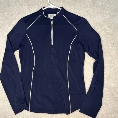 Women's EP Pro Tour Tech Golf Quarter Zip Pullover Small Blue - Image 1 of 4