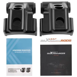Drop Lowering Shackles Kit 2" for Dodge Ram 1500 2500 3500 Mega Cab 2003-2013 - Picture 1 of 15