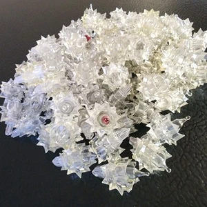 80 Vintage Christmas Light Bulb Cover Reflector Clear Lucite Atomic Starburst - Picture 1 of 6