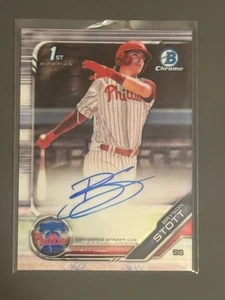 Bowman Chrome Bryson Stott Auto Phillies 2019 - Imagen 1 de 2