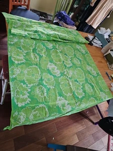 Vintage Ruffles By Zuzek Key West Hand Print Fabric 118x44 Mint Condition - Picture 1 of 12