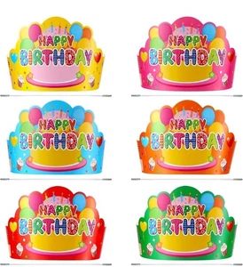 Yunsailing 36 Pcs Happy Birthday Crowns for Kids Paper Birthday Hat Crowns fo... - Picture 1 of 4