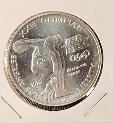 1983 S LA Olympics XXIII US Commemorative 90% Silver Dollar .7734 Troy Oz $1 - Image 1 of 3