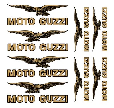 FE kit MOTO GUZZI Stickers Aufkleber set GOLD SILBER WEISS  - Bild 1 von 4
