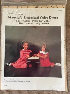 Martha Pullen Smocked Yoke Dress Maecie  Smocking Pattern UNCUT Vintage 1983 - Picture 1 of 5