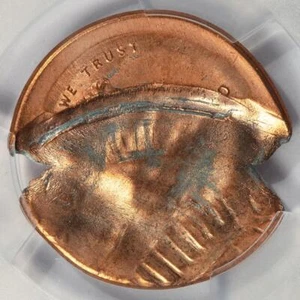 2000 PCGS MS65 RED Large Mushroom Broadstruck 65% Brockage Cent Mint Error - Bild 1 von 4