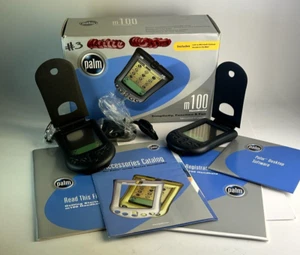 Palm m100 Handheld Vintage PDA NEW in Open Box with Cable, Guide, CD-ROM - Photo 1 sur 12