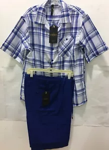 True Rock 2 Pc MEN'S Leisure/Walking Shirt/Shorts Set,New & Tags - ROYAL BLUE - Picture 1 of 1