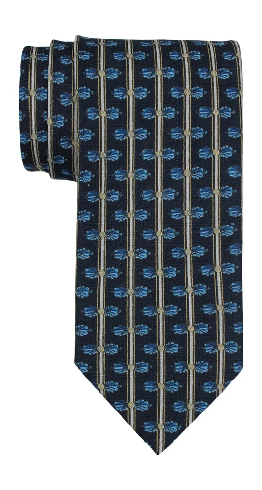 Italo Ferretti Navy Geometric Tie - Image 1 of 1