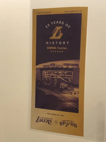 Los Angeles Lakers Last Staples Center Commemorative Lanyard Only Cover